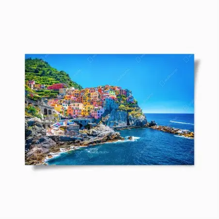 Poster Manarola: villaggio colorato a picco sul mare • Wallissimo®