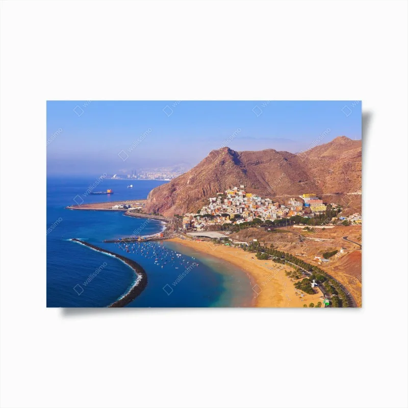 Poster vista panoramica su Las Teresitas, Tenerife