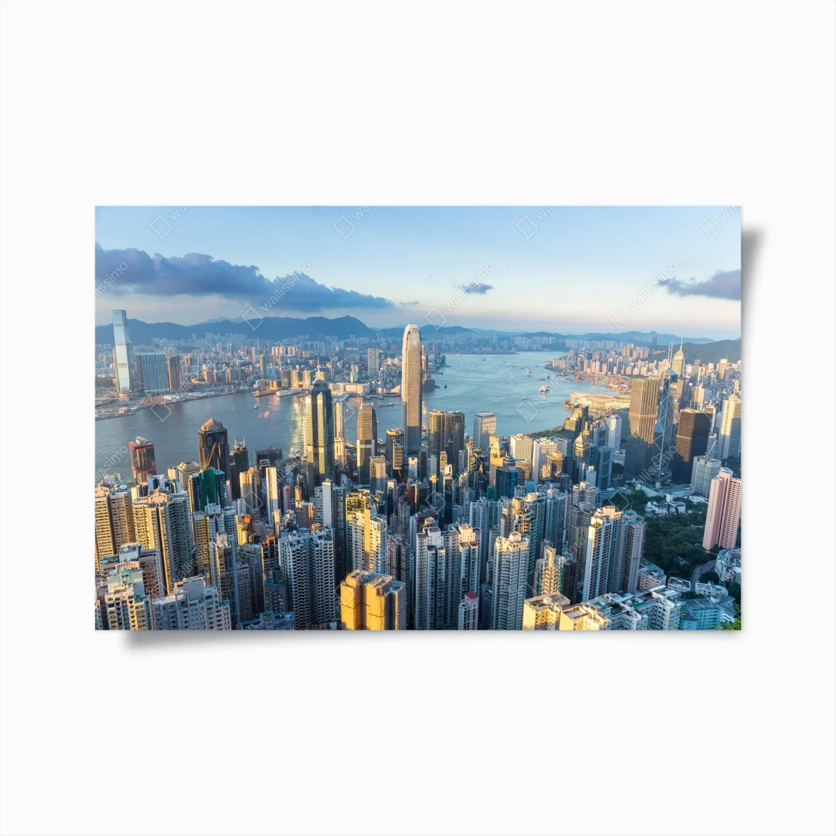 Poster tramonto su Hong Kong: skyline mozzafiato • Wallissimo® Poster tramonto su Hong Kong: skyline mozzafiato • Wallissimo®