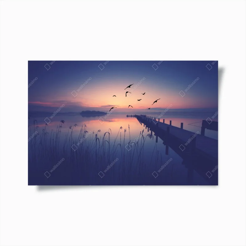 Poster molo al tramonto