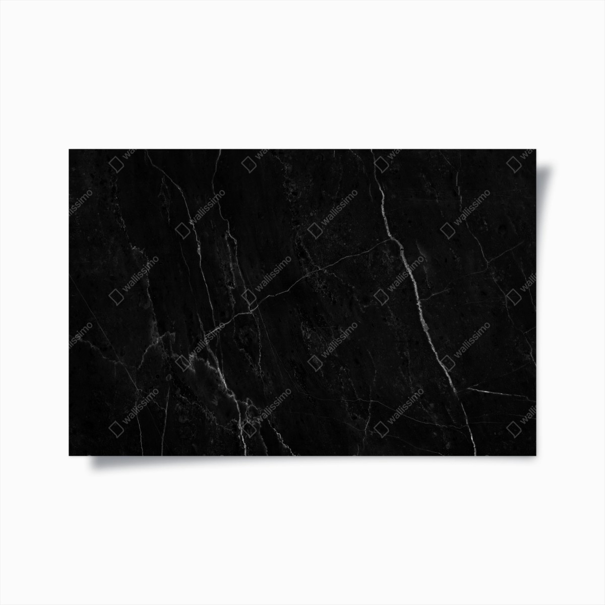 Poster marmo nero elegante con venature bianche • Wallissimo®