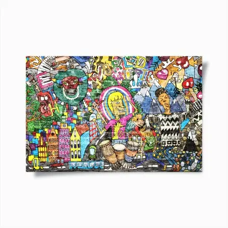 Poster esplosione di colore urbano e musica • Wallissimo®