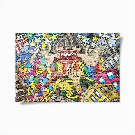 Poster murale pop urbano colorato • Wallissimo®