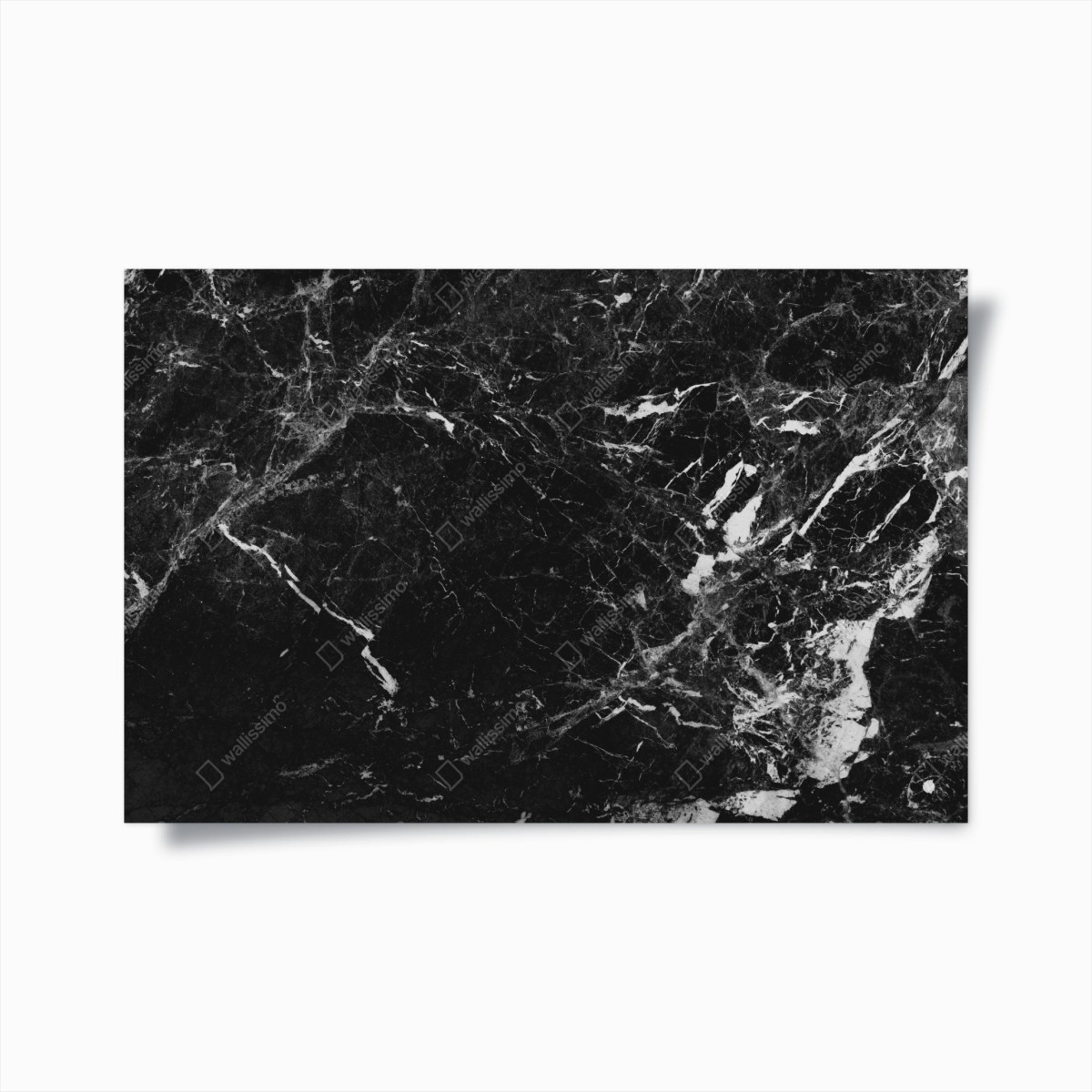 Poster elegante marmo nero dalle venature bianche • Wallissimo®