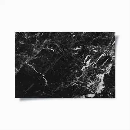 Poster elegante marmo nero dalle venature bianche • Wallissimo®
