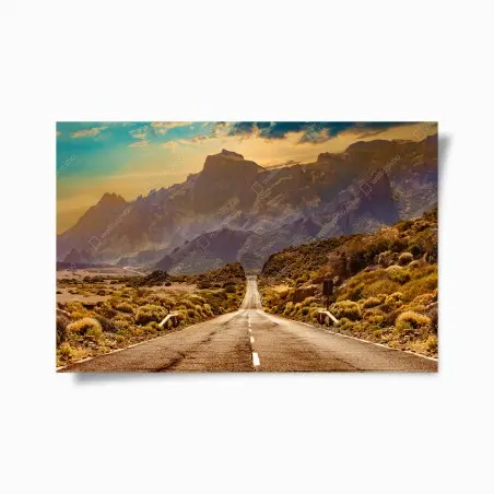 Poster strada verso il parco naturale di Tenerife • Wallissimo®