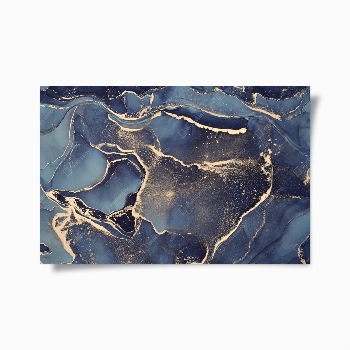 Poster onde dorate nel blu profondo • Wallissimo® Poster onde dorate nel blu profondo • Wallissimo®