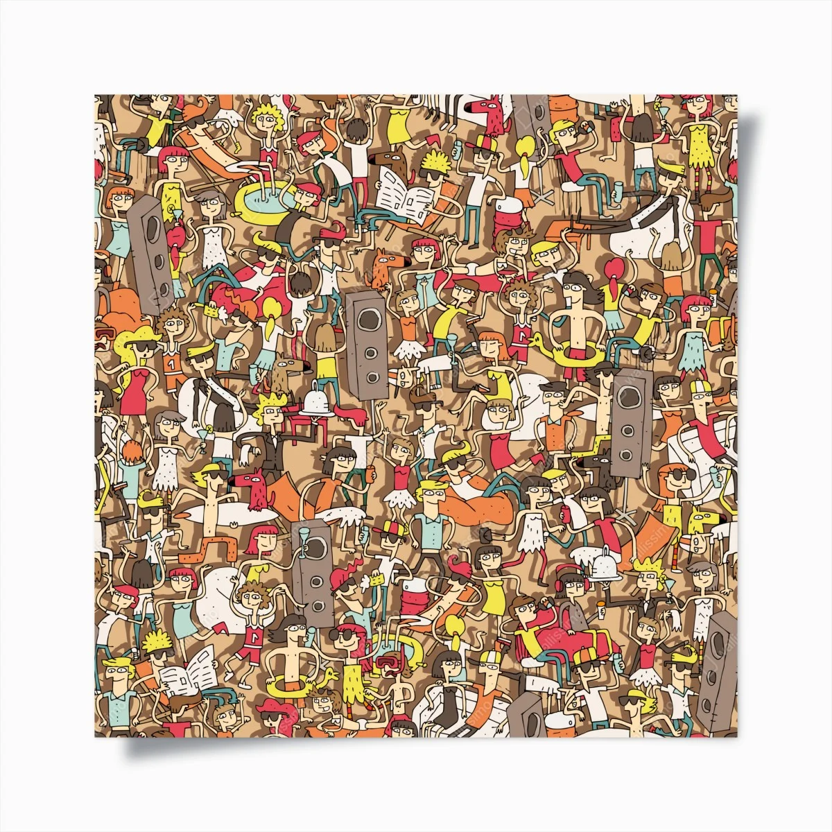 Poster festa estiva a fumetti piena di energia • Wallissimo® Poster festa estiva a fumetti piena di energia • Wallissimo®