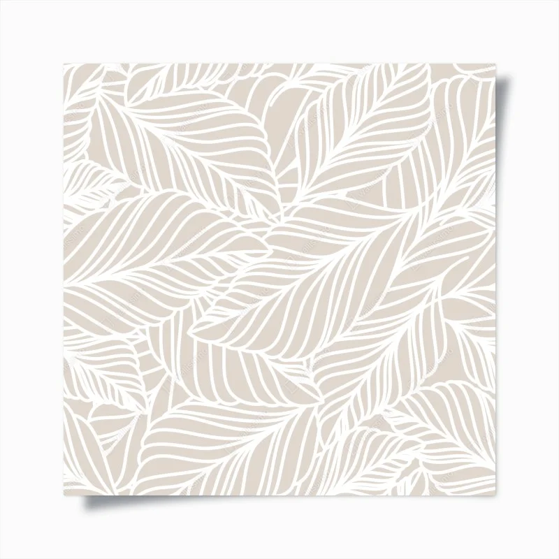 Poster motivo foglie beige elegante