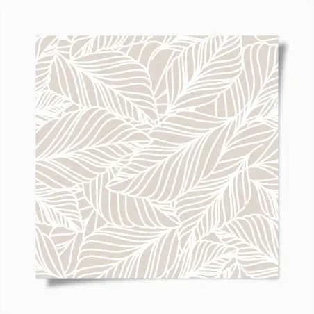 Poster motivo foglie beige elegante • Wallissimo®