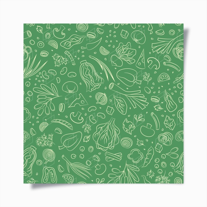 Poster motivo di verdure e erbe aromatiche per cucina