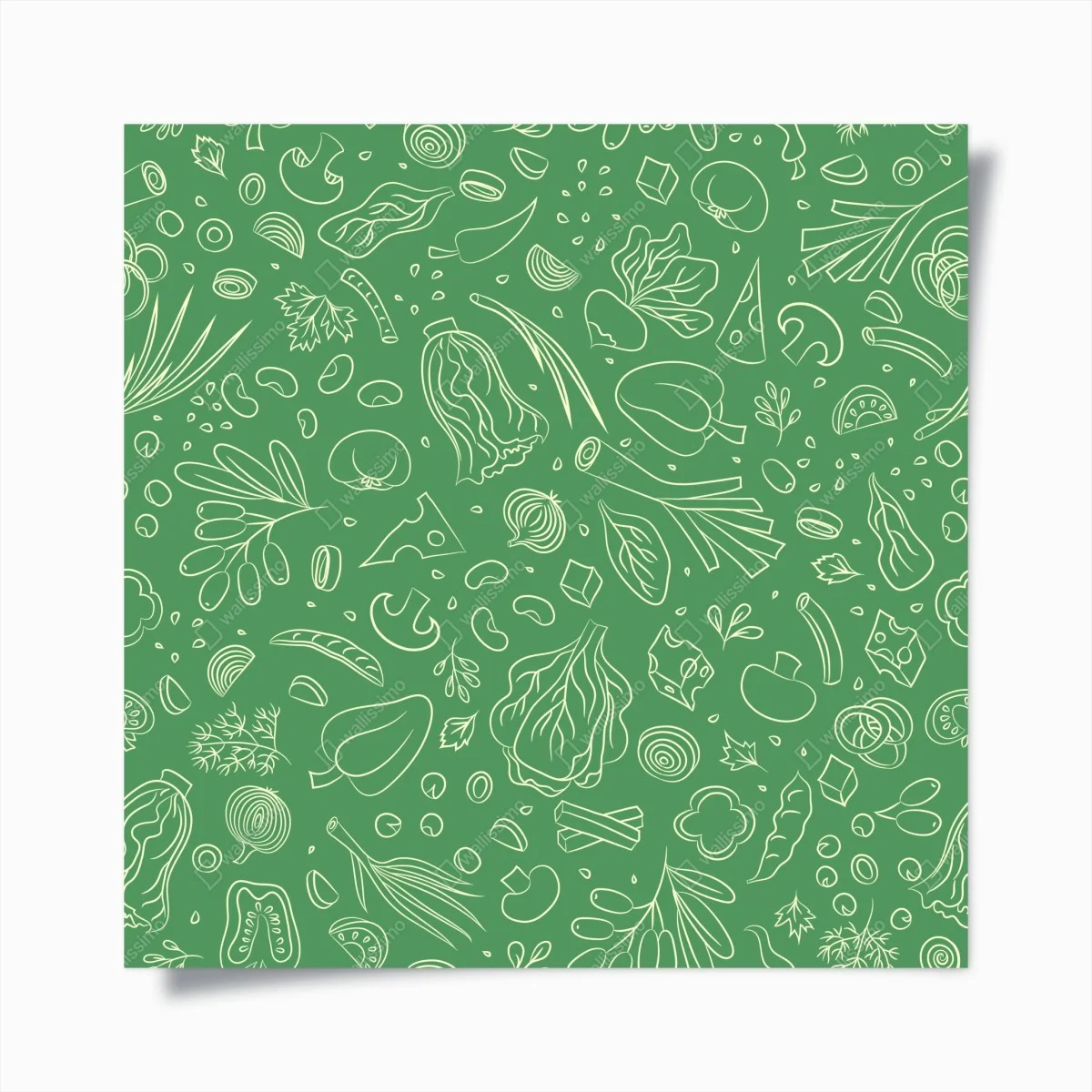 Poster motivo di verdure e erbe aromatiche per cucina • Wallissimo® Poster motivo di verdure e erbe aromatiche per cucina • Wallissimo®