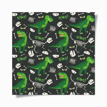 Poster dinosauri ruggenti su sfondo scuro • Wallissimo®