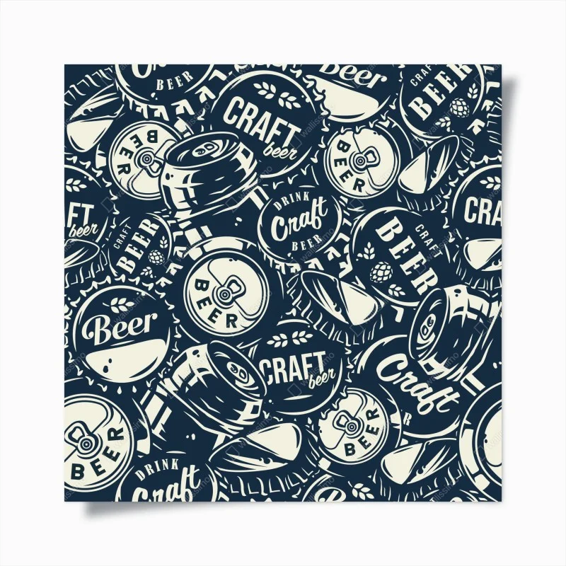 Poster motivo birra artigianale retrò