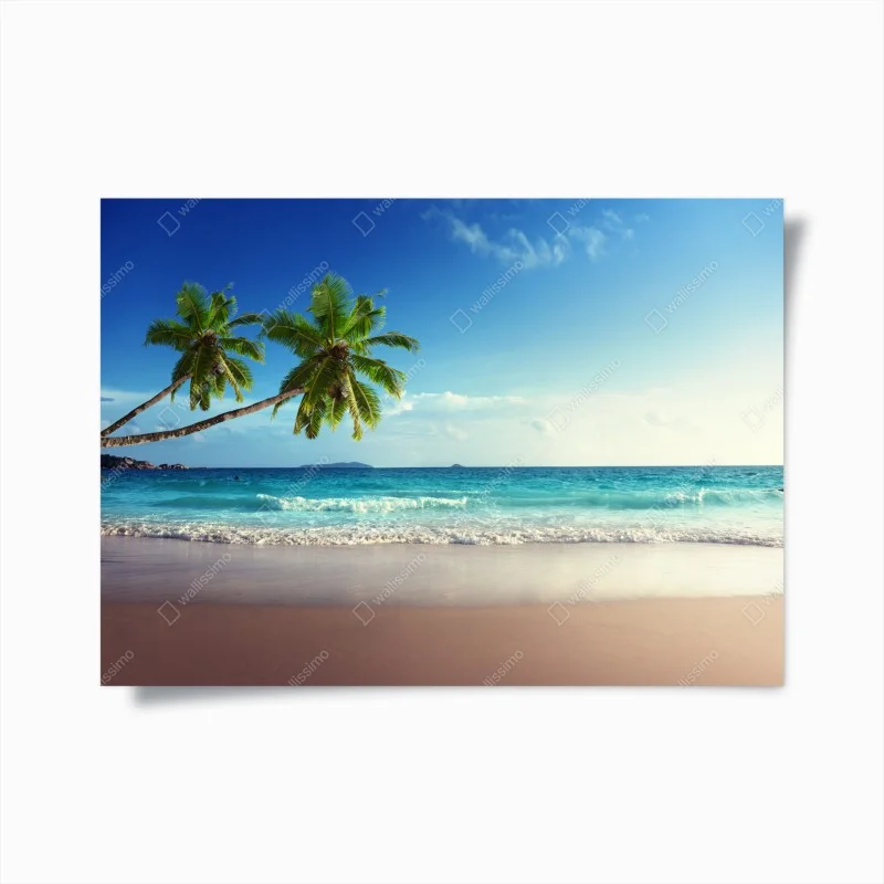 Poster tramonto tropicale ai Caraibi