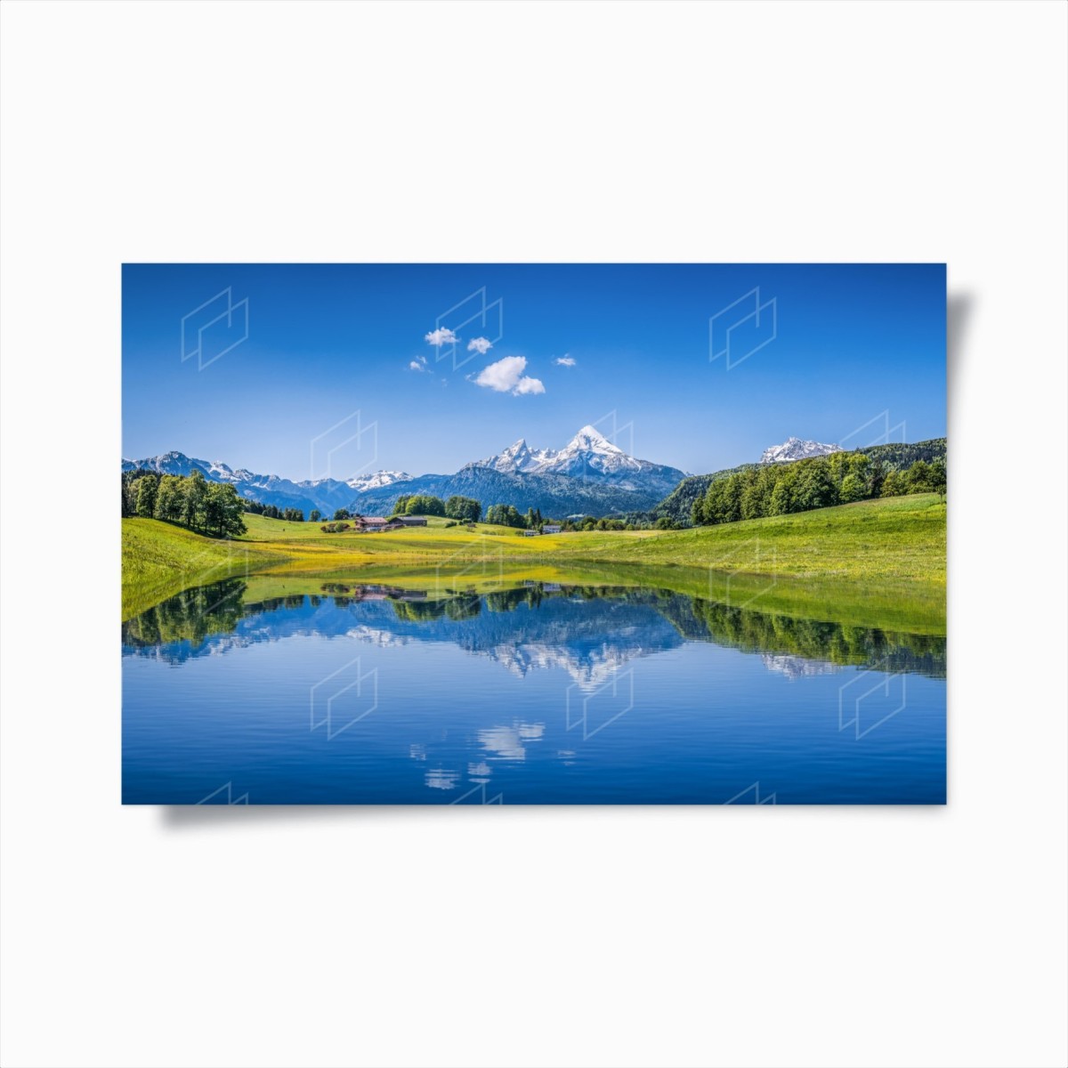 Poster riflessi delle Alpi sul lago • Wallissimo®