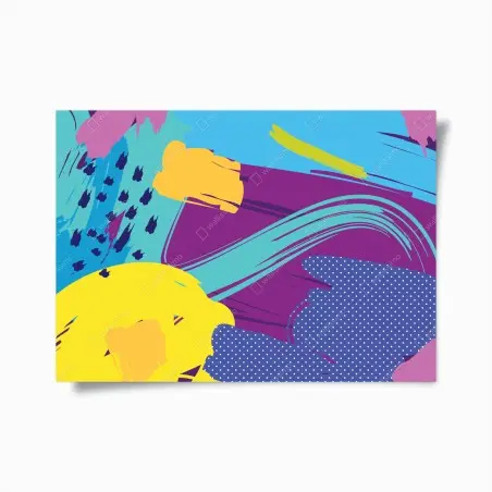 Poster esplosione di colori pop astratta • Wallissimo®
