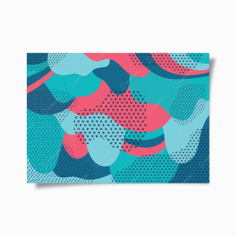 Poster motivo astratto colorato in stile pop