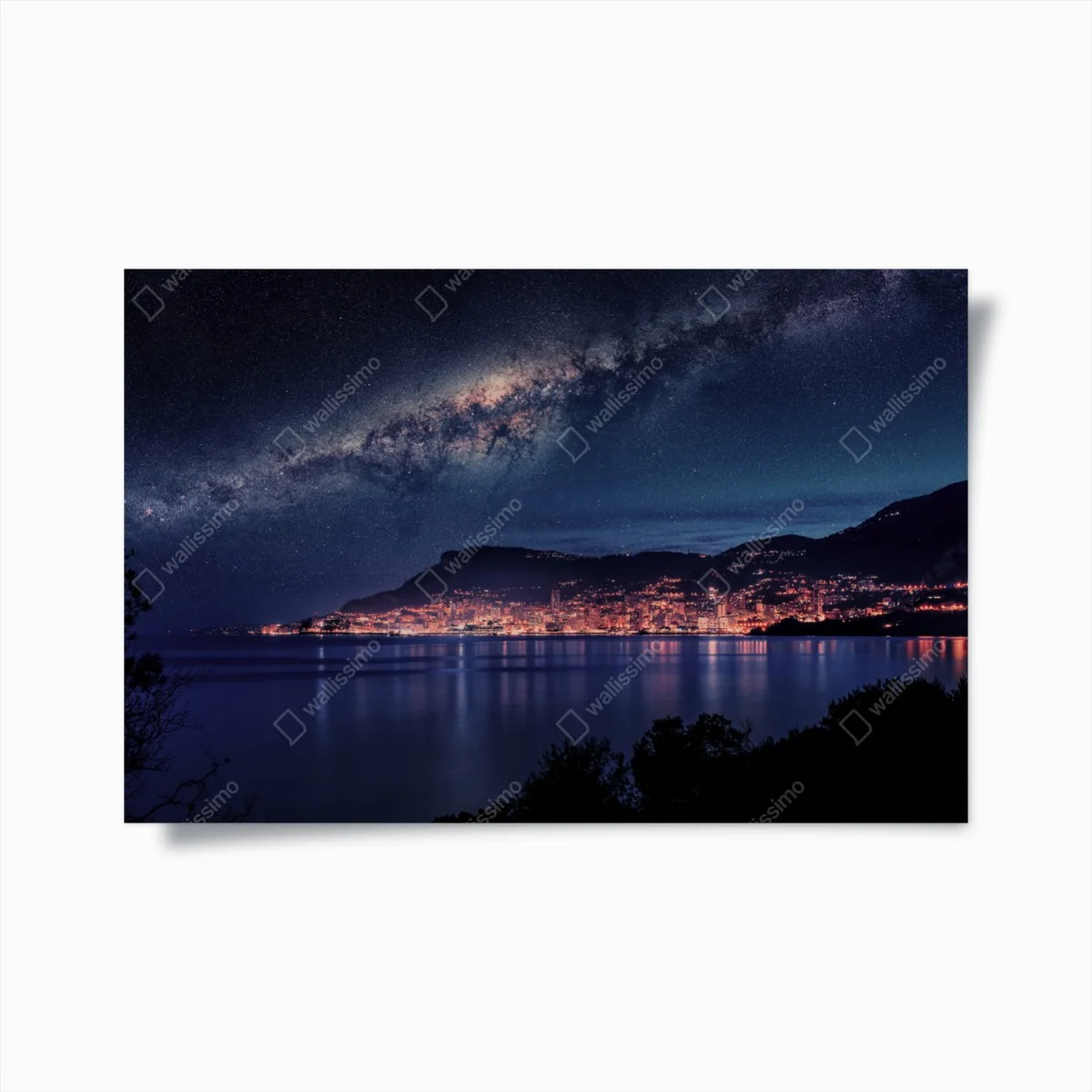 Poster panorama costiero notturno sotto la Via Lattea • Wallissimo® Poster panorama costiero notturno sotto la Via Lattea • Wallissimo®