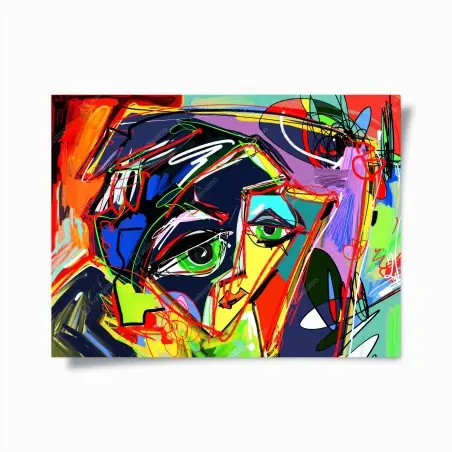 Poster volto cromatico astratto • Wallissimo®