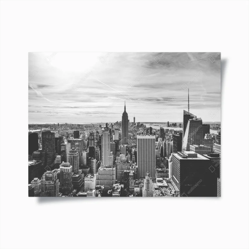 Poster skyline di New York in bianco e nero