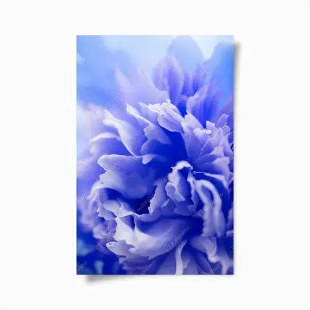 Poster esplosione di petali blu • Wallissimo®