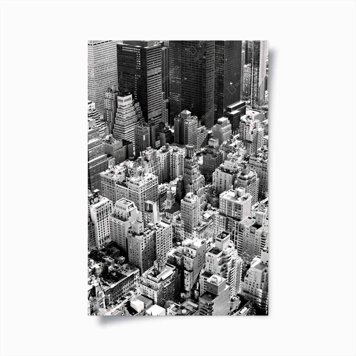 Poster panorama aereo di Manhattan in bianco e nero • Wallissimo® Poster panorama aereo di Manhattan in bianco e nero • Wallissimo®