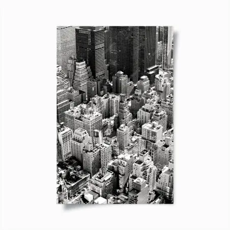 Poster panorama aereo di Manhattan in bianco e nero • Wallissimo®