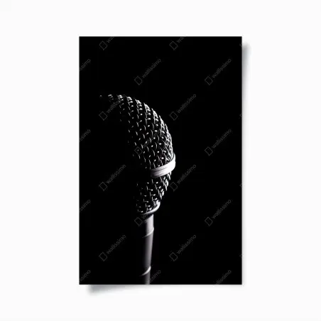 Poster microfono in controluce • Wallissimo®