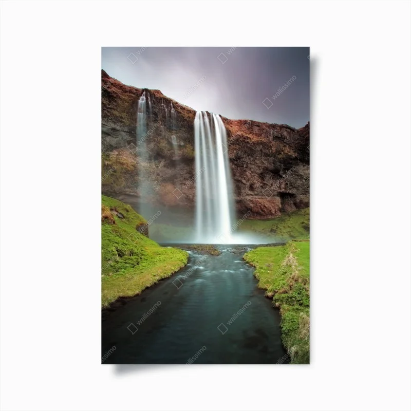 Poster cascata serena in Islanda