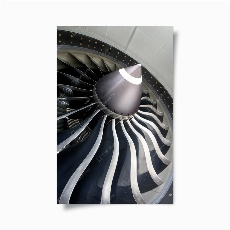 Poster potenza e precisione: dettaglio di motore a reazione