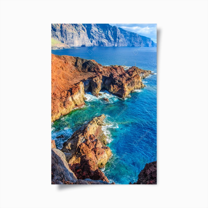 Poster scogliera vulcanica a Punto Teno, Tenerife