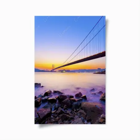 Poster tramonto sul ponte sospeso • Wallissimo®