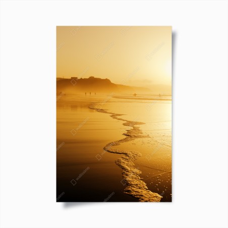 Poster tramonto dorato a Sopelana • Wallissimo®
