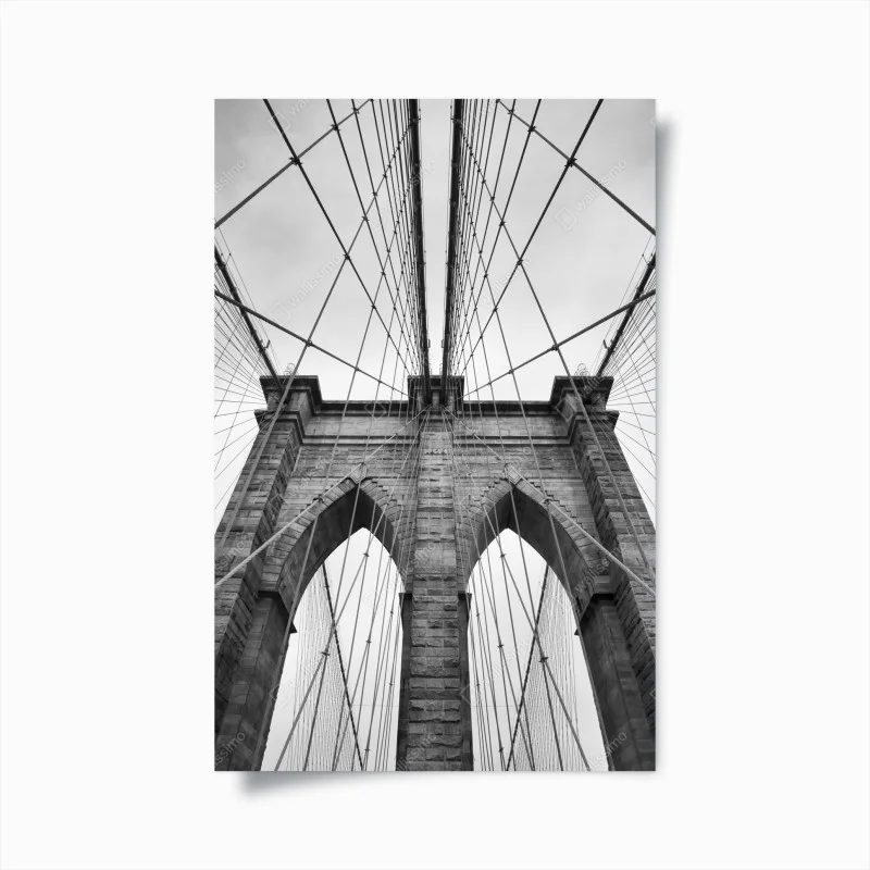 Poster architettura sospesa: ponte iconico di Brooklyn