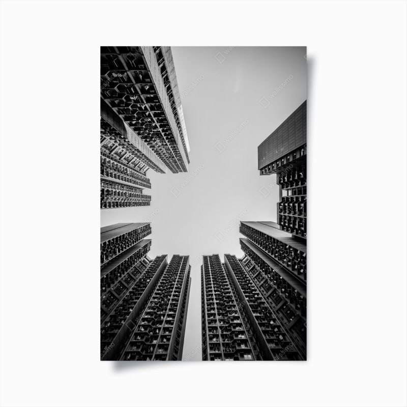 Poster geometrie verticali della città