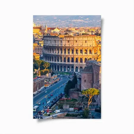 Poster tramonto sul Colosseo a Roma • Wallissimo®