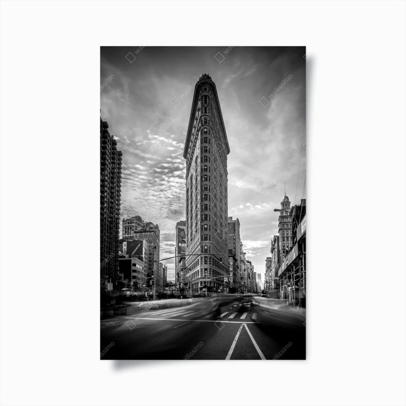 Poster prospettiva verticale del Flatiron a New York