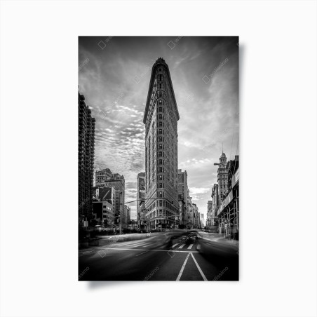Poster prospettiva verticale del Flatiron a New York • Wallissimo®