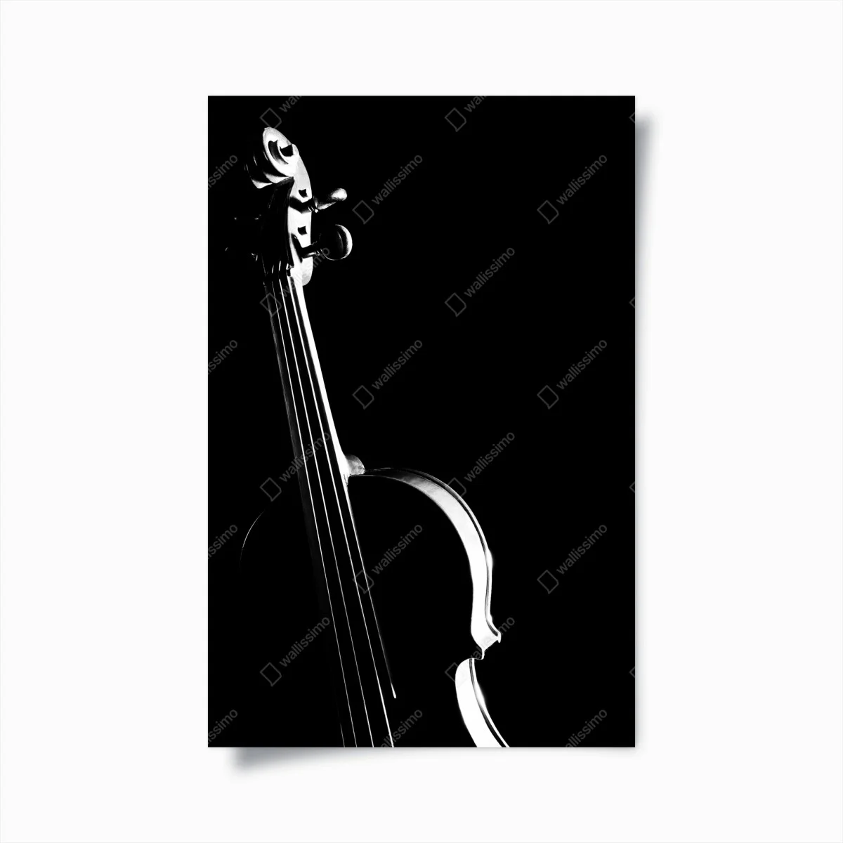 Poster elegante silhouette di violino su sfondo nero • Wallissimo® Poster elegante silhouette di violino su sfondo nero • Wallissimo®