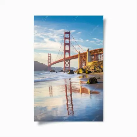 Poster tramonto sul Golden Gate di San Francisco • Wallissimo®