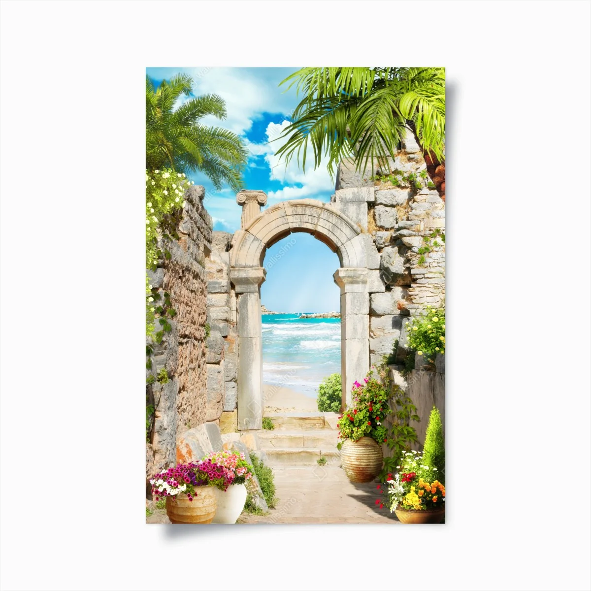 Poster arco sul mare turchese • Wallissimo® Poster arco sul mare turchese • Wallissimo®