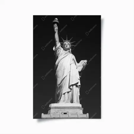 Poster stile urbano: Statua della Libertà in bianco e nero • Wallissimo®