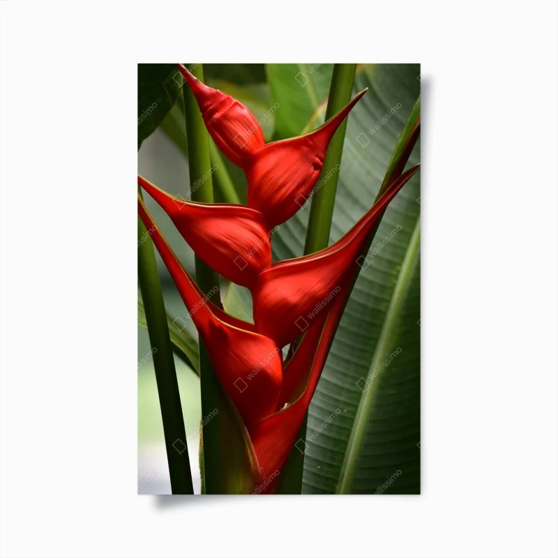 Poster eleganza tropicale in rosso