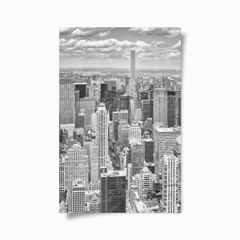 Poster skyline iconico di New York in bianco e nero