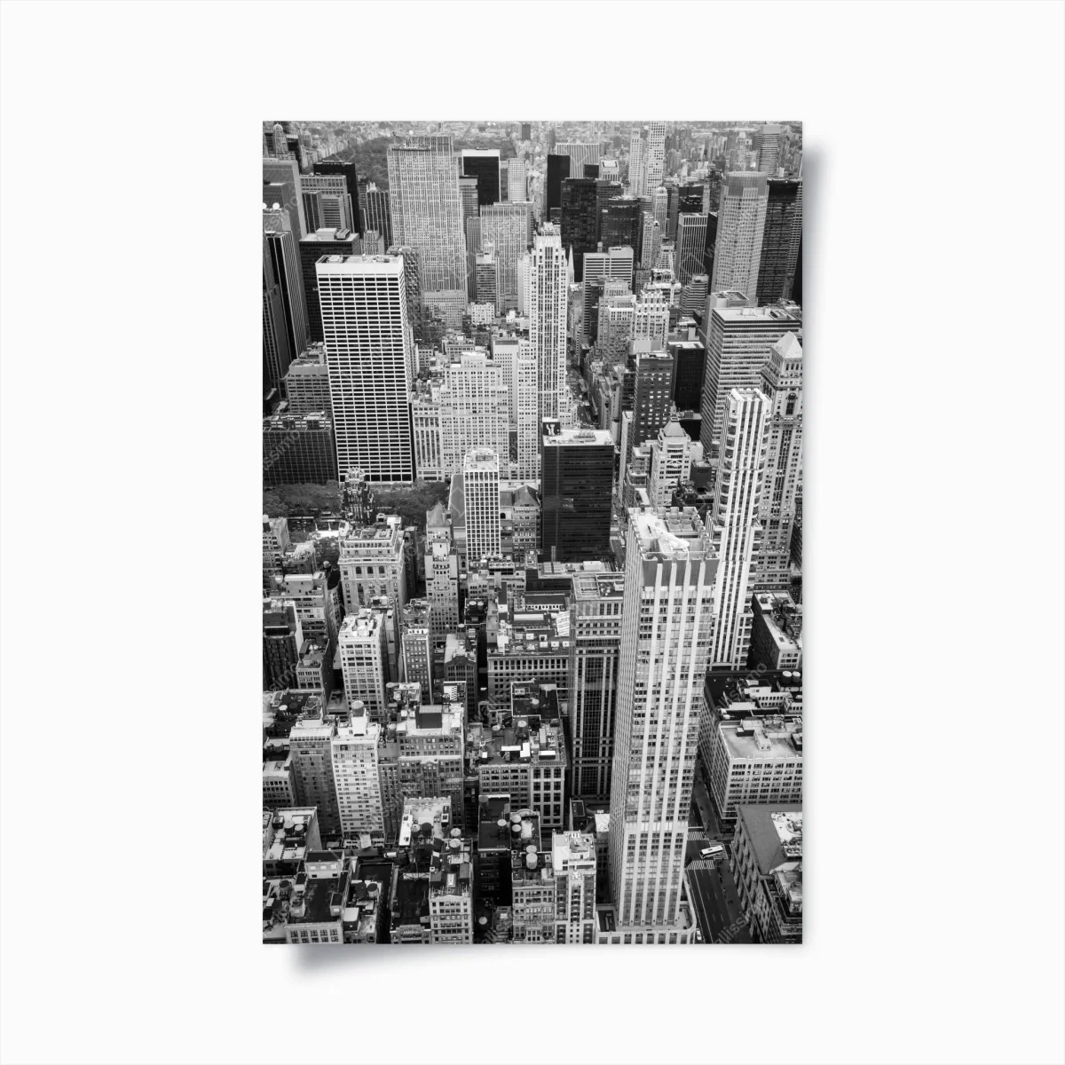 Poster vista aerea di Manhattan in bianco e nero • Wallissimo® Poster vista aerea di Manhattan in bianco e nero • Wallissimo®