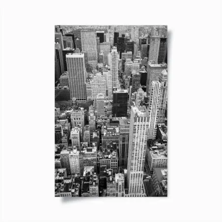 Poster vista aerea di Manhattan in bianco e nero • Wallissimo®