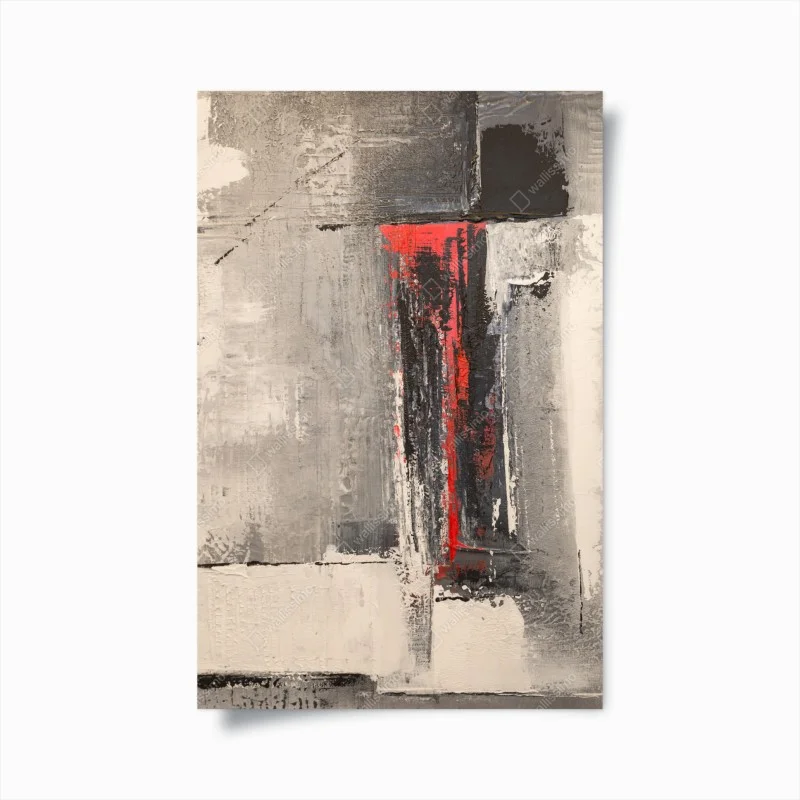 Poster flusso rosso su superfici grigie