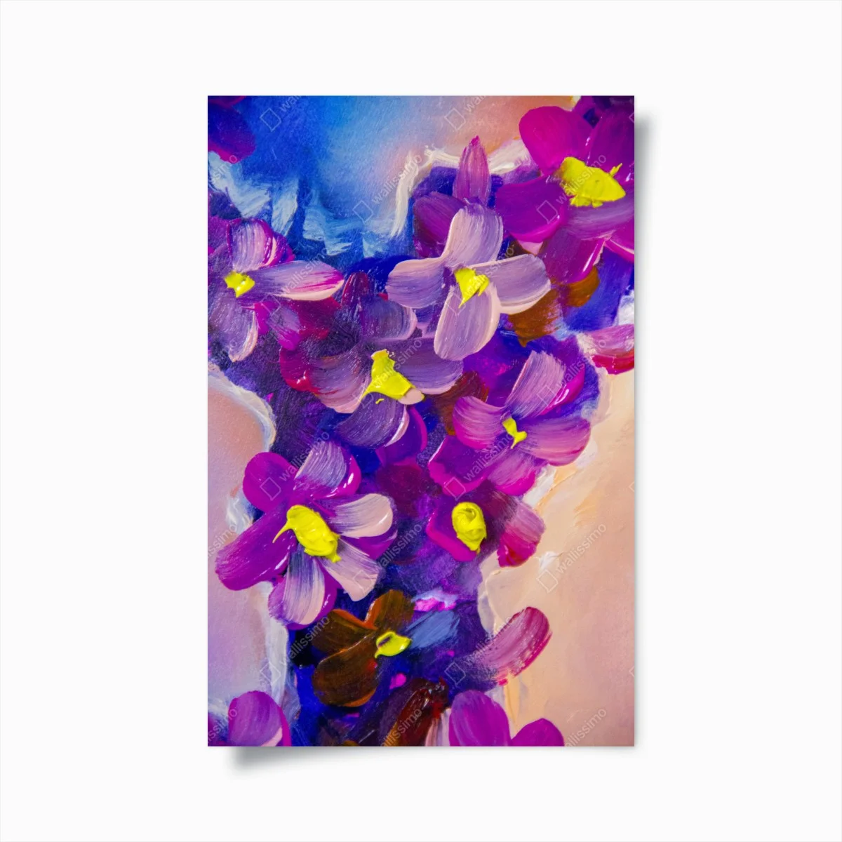 Poster composizione floreale viola a pennellate • Wallissimo® Poster composizione floreale viola a pennellate • Wallissimo®
