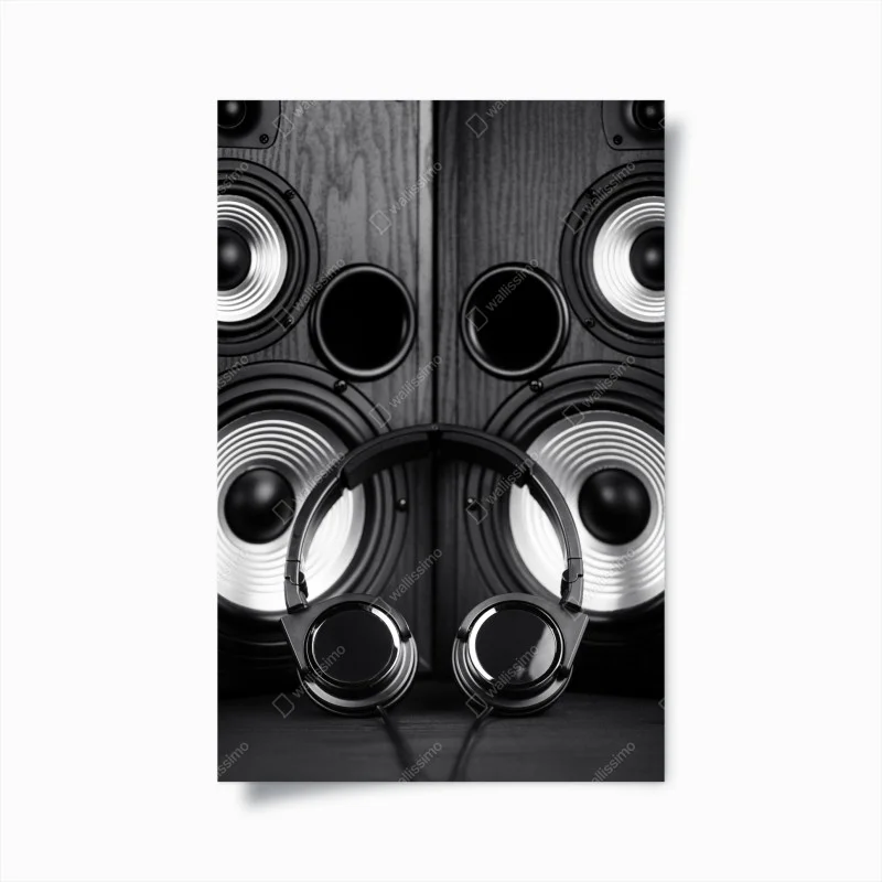 Poster vibrazioni sonore monocromatiche